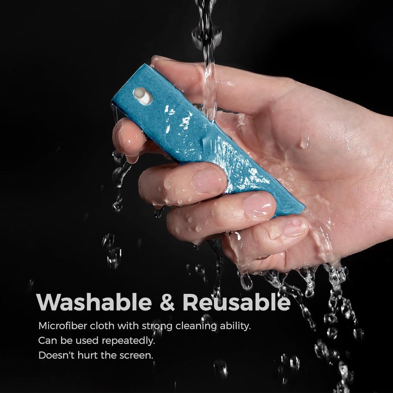 CLICK CLEAN Screen Cleaner, Fingerprint Proof Screen Cleaner Spray, All-in-One Cleaner with Microfiber and Shell for All Phones, Laptop and Tablet Screens (Light Blue) - Image 4